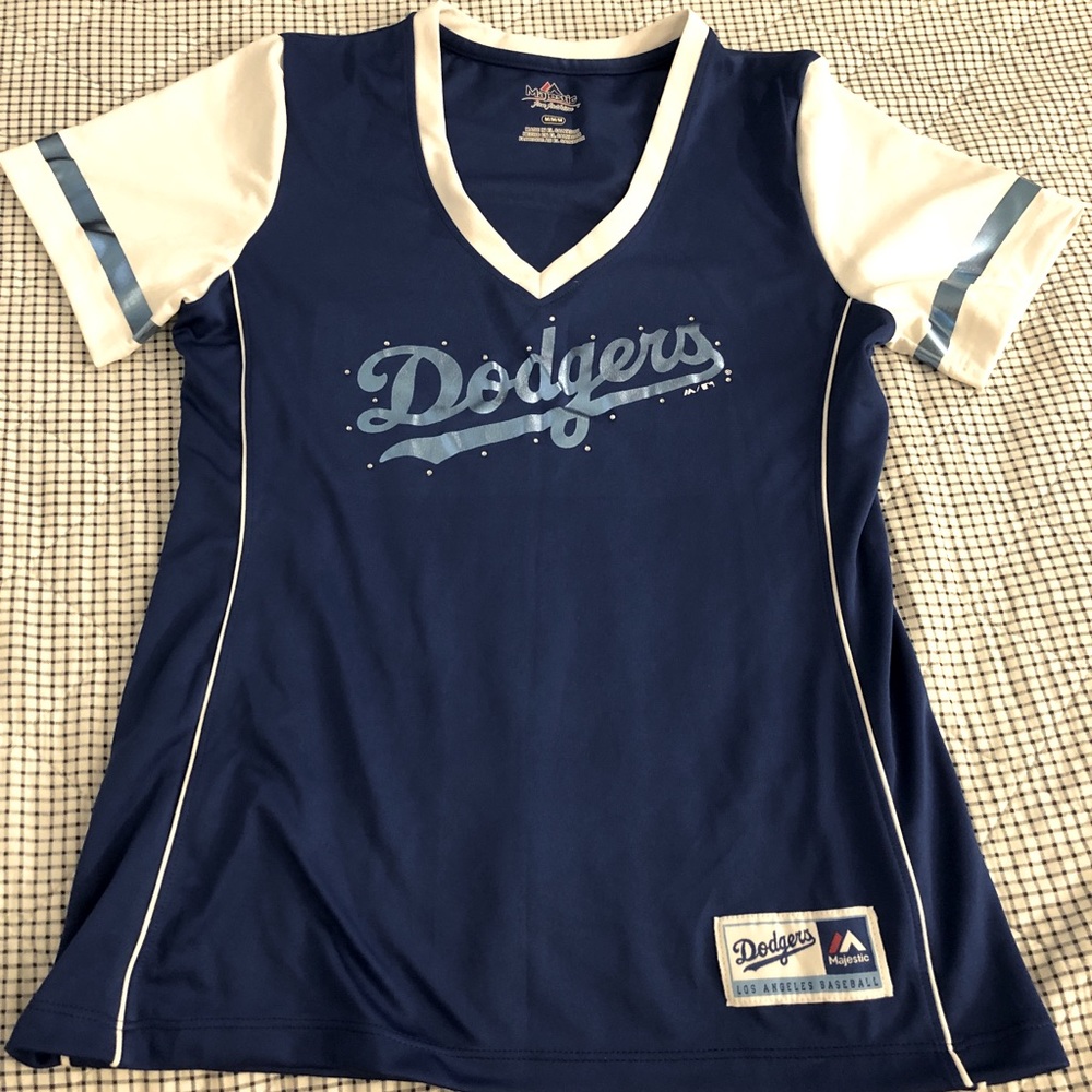 Women’s Majestic Los Angeles Dodgers tee with bling! M